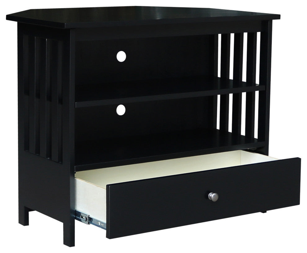 Mission Corner Entertainment / TV Stand, Black