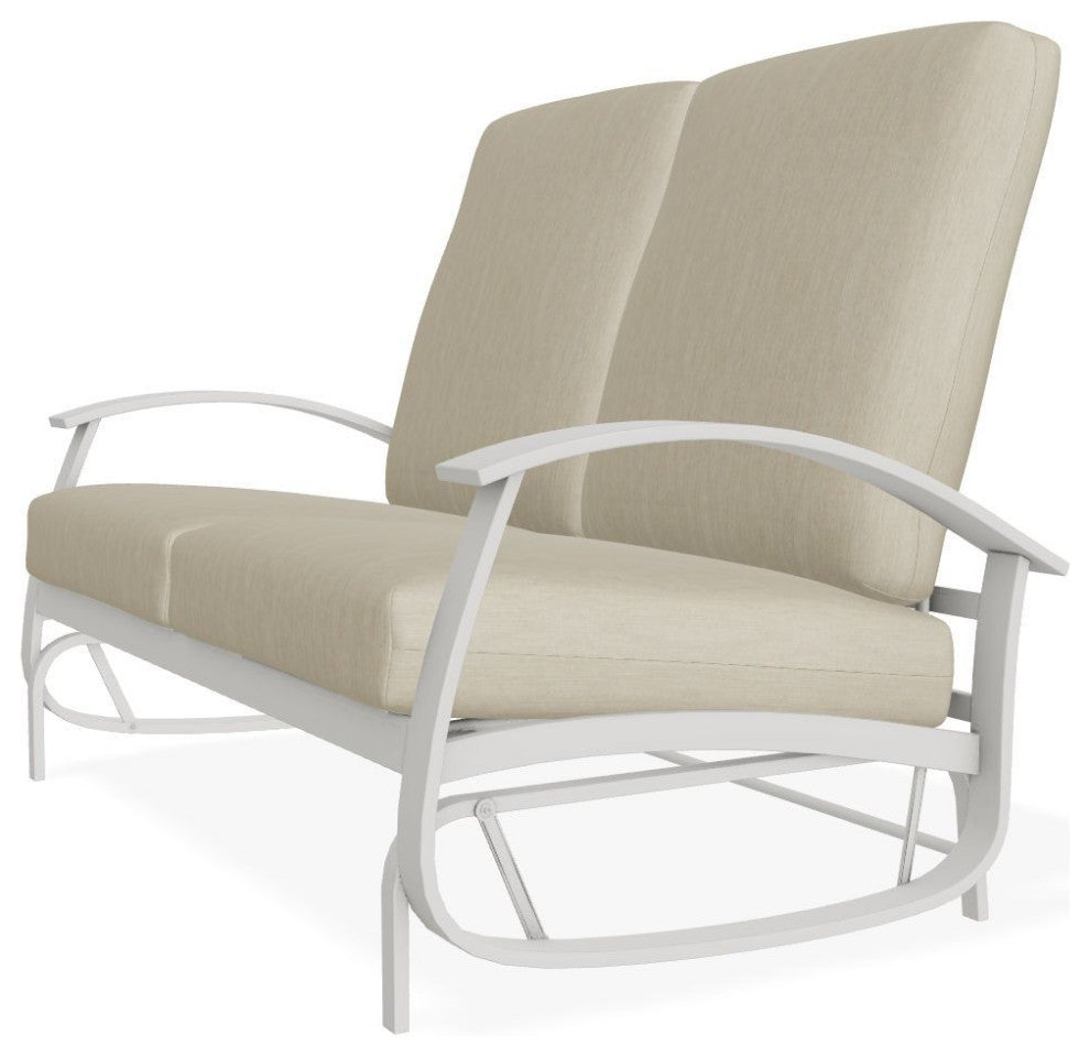 Belle Isle Cushion Deep Seating 2-Seat Glider, Huskie/Snow