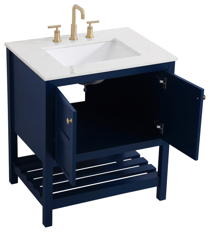 Tucker Blue 30" Single Sink Bathroom Vanity