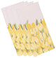Tulip Blossom Arrangement Floral Print Napkins, Set of 4, Yellow, 19"