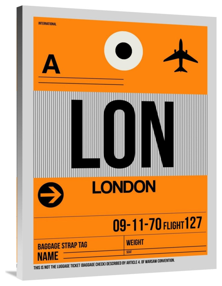 "LON London Luggage Tag 1" Fine Art Print