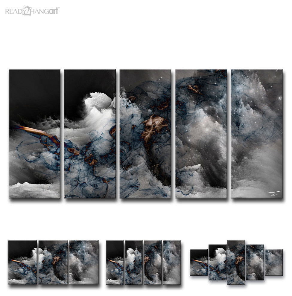 Ready2HangArt 'Glitzy Mist XXXVI' by Tristan Scott, 30"x60", 5 Piece Set