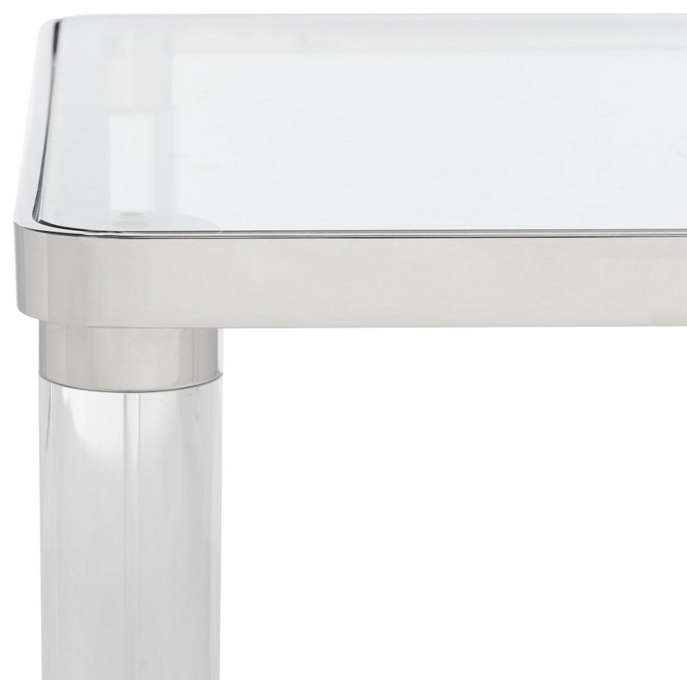 Safavieh Couture Suzanna Acrylic Accent Table, Silver