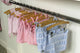 Wooden Kids Combo Hanger, Natural/Chrome Finish, Box of 25