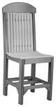Set of 4 Poly Dining Chairs, Dove Gray & Slate, Counter Height, Side Chair