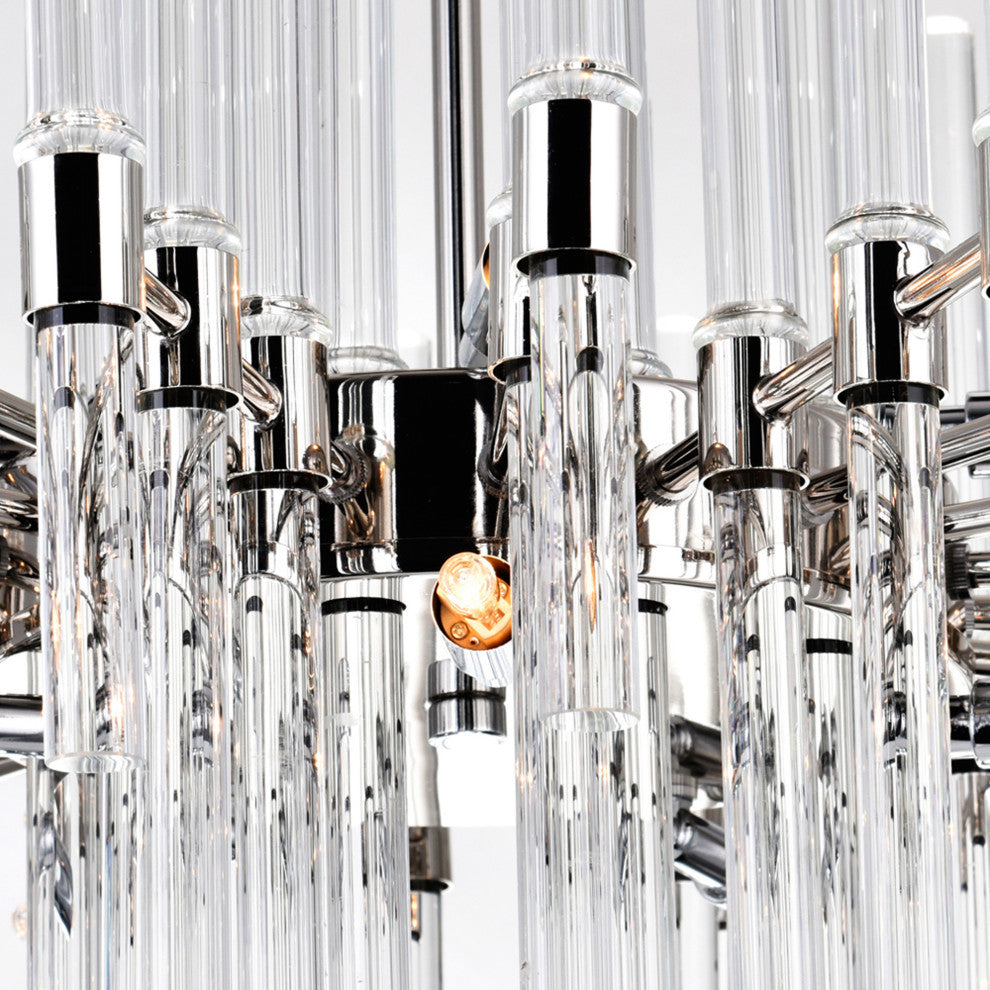 Miroir 10 Light Chandelier With Polished Nickel Finish