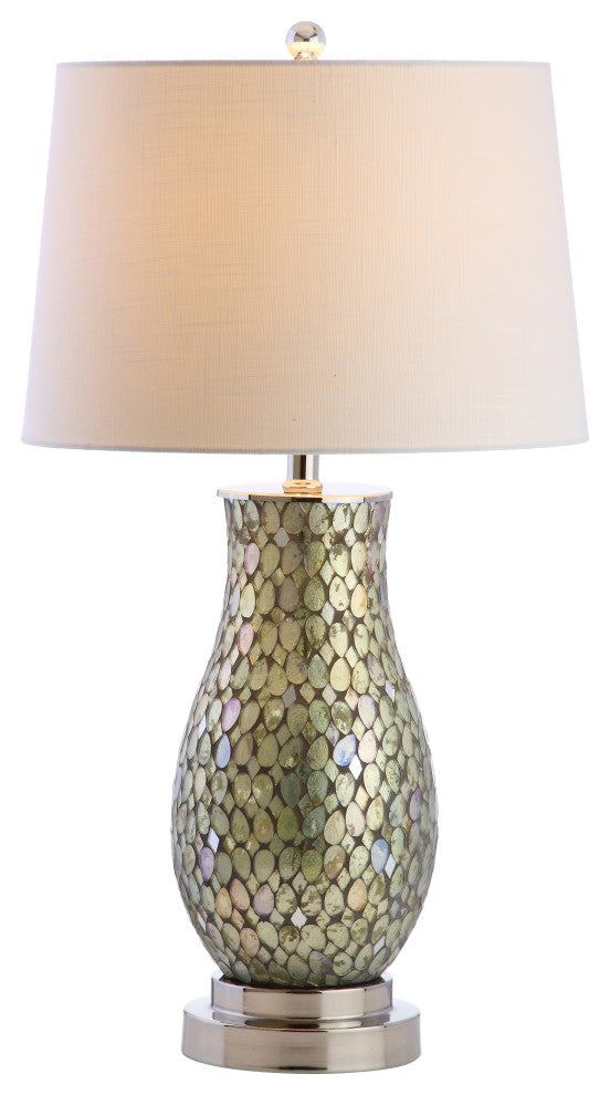 Douglas Mosaic LED Table Lamp, Green, 28"
