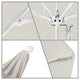 11' Fiberglass Umbrella With White Frame, Woven Granite, 11'
