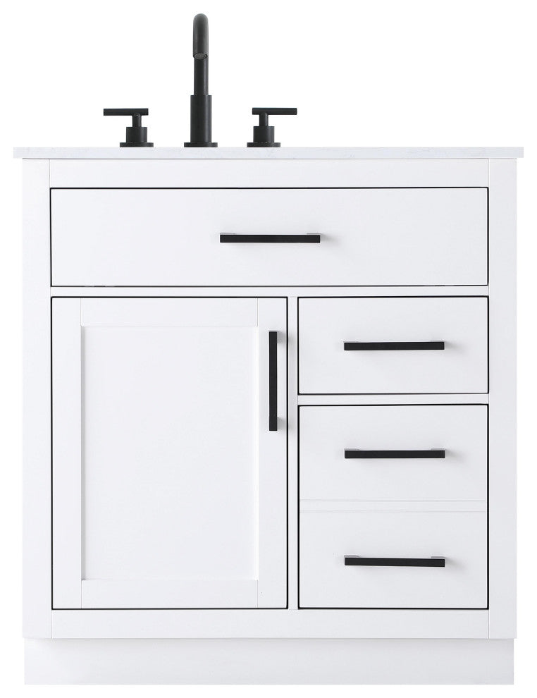 Home Living 32" Single Bathroom Vanity, White