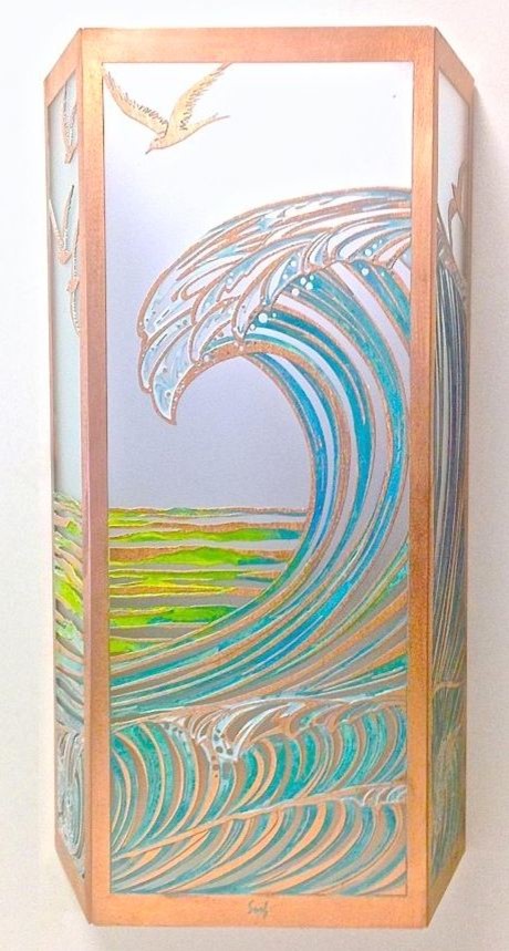 Surf Sconce 17" Patina Finish, Right