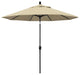 9' Aluminum Umbrella Push Tilt, Antique Beige
