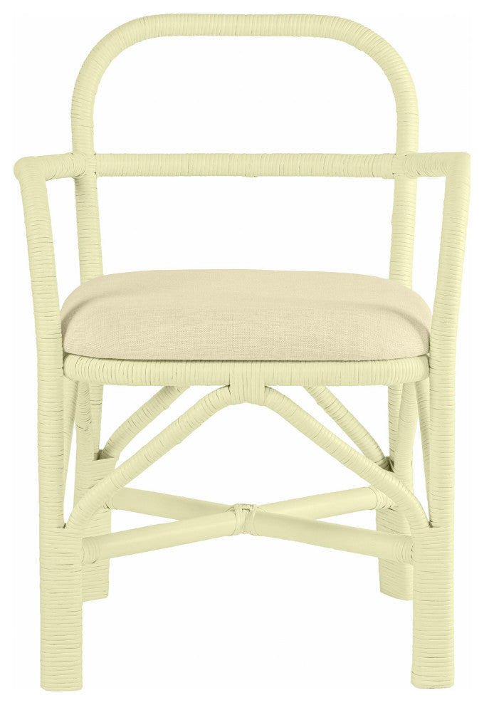 Ginny Rattan Dining Chair, Cream