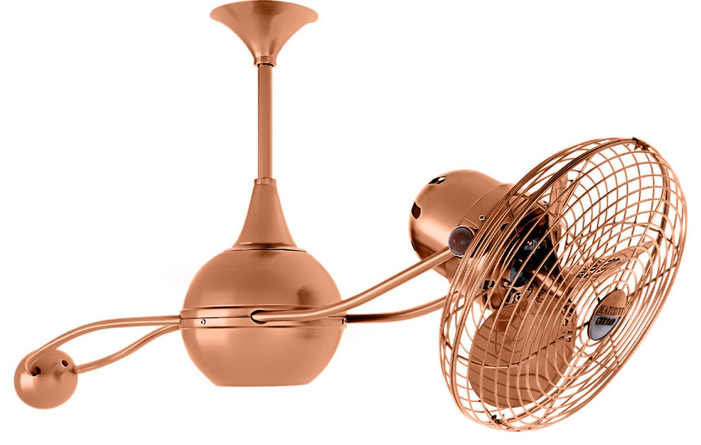 Brisa 2000, Rotational Ceiling Fan, Brushed Copper Finish, Metal Blades