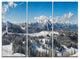 "Austrian Alps Winter Panorama" Metal Wall Art, 3 Panels, 36"x28"