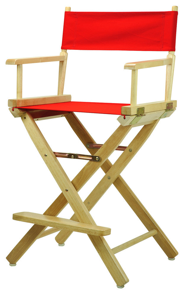 024" Director's Chair Natural Frame-Red Canvas