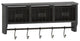 Daly Wall Mounted 24"Solid Pine Wood Coat Rack, Black Wash