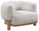 Vittori Upholstered Solid Oak Accent Chair