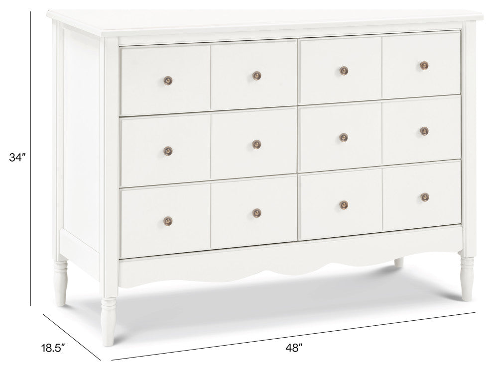 Liberty 6-Drawer Assembled Dresser, Warm White