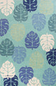 Harbor Turquoise Palms Rug, 7'6"x9'6"