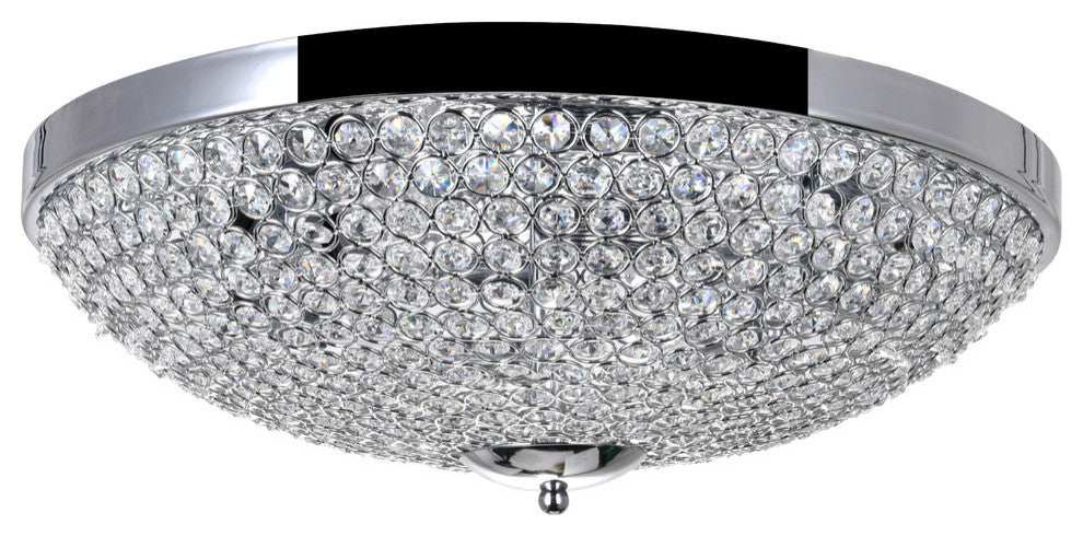 Globe 6 Light Bowl Flush Mount With Chrome Finish
