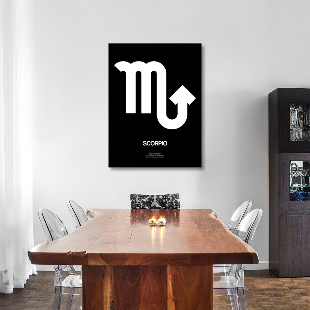 "Scorpio Zodiac Sign White" Fine Art Print