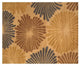 EORC Hand-tufted Wool Blue Transitional Timber Rug, Rectangular 8'9"x11'9"