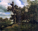 Louis Remy Mignot Lowland Landscape with Deer - 20" x 25" Premium Canvas Print