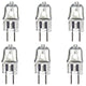6 Pack Sunlite Single Ended T3.5, Bright White, 20W, 12V, 2000 Hrs, 2-Pin Base