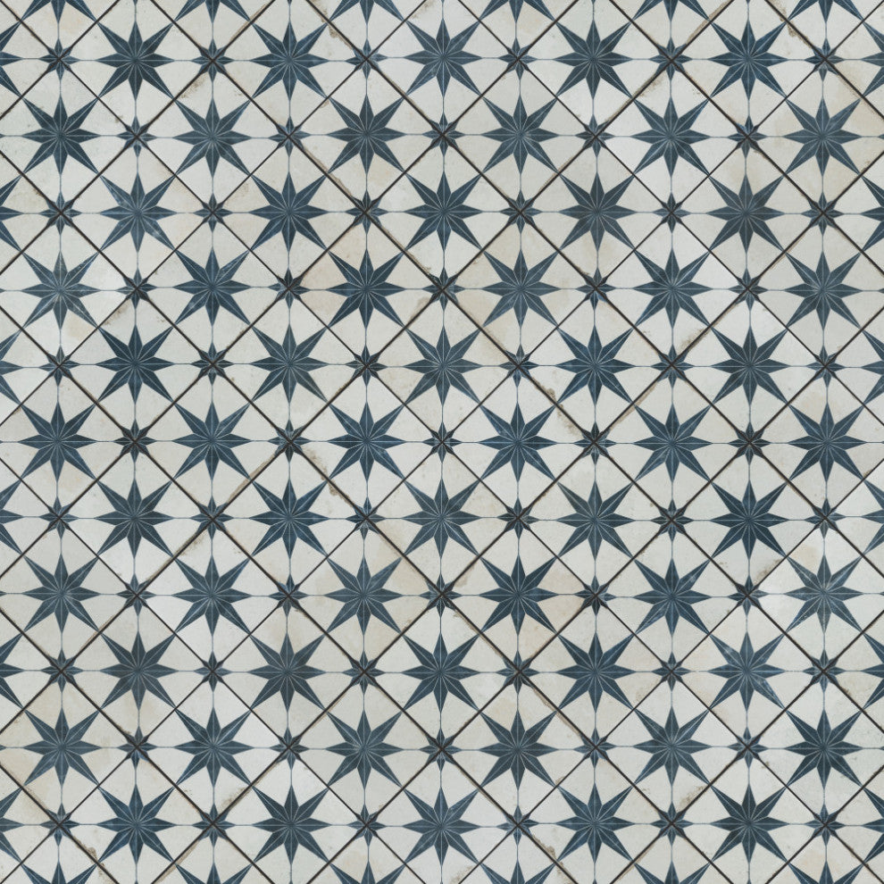 Harmonia Kings Star Blue Ceramic Floor and Wall Tile