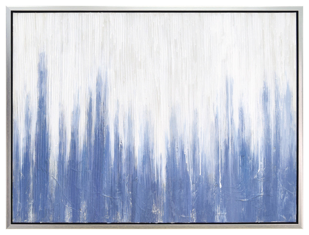 Rainy Winter Textured Metallic Hand Painted Framed Wall Art by Martin Edwards