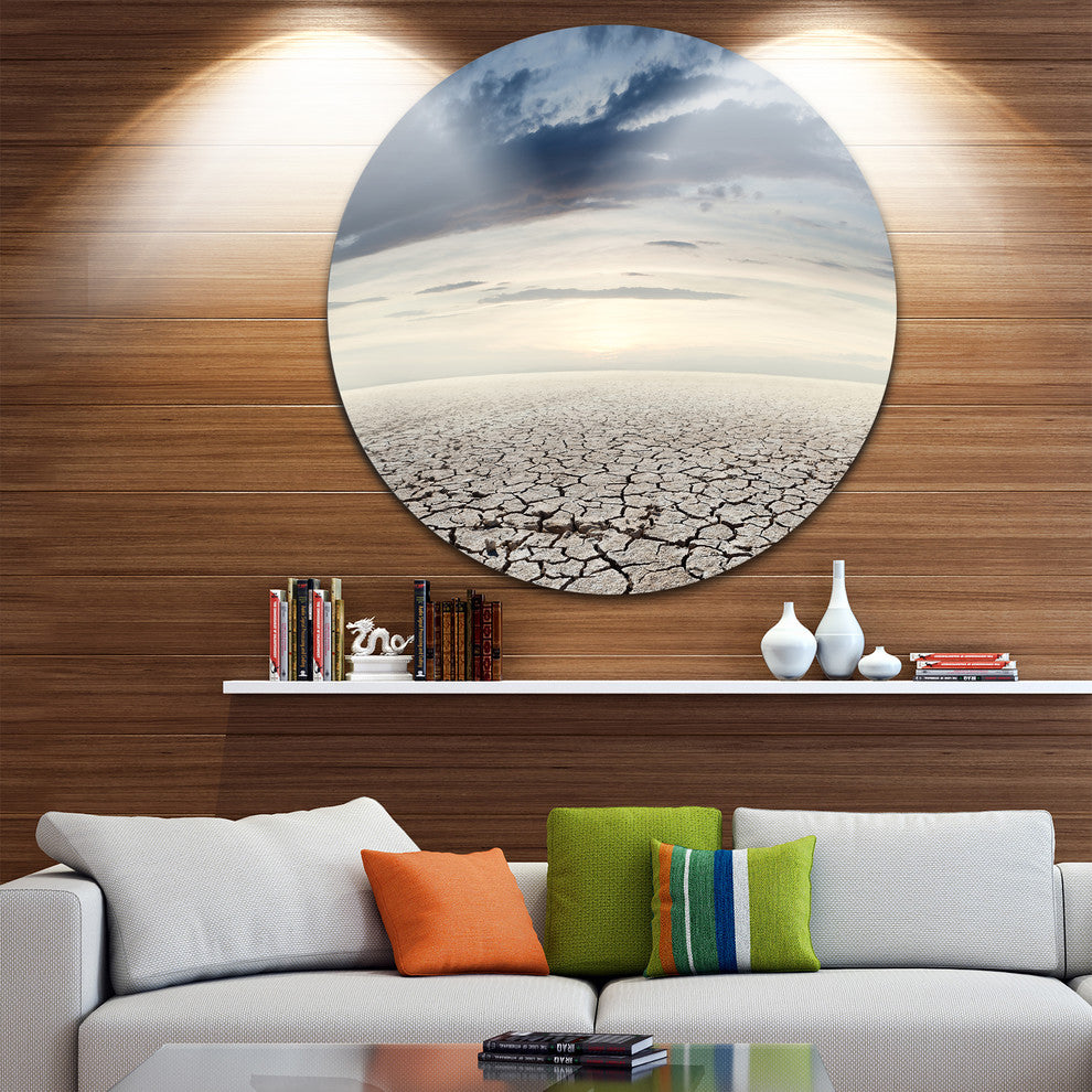 Dry Soil Dreamscape, Landscape Photo Disc Metal Wall Art, 11"