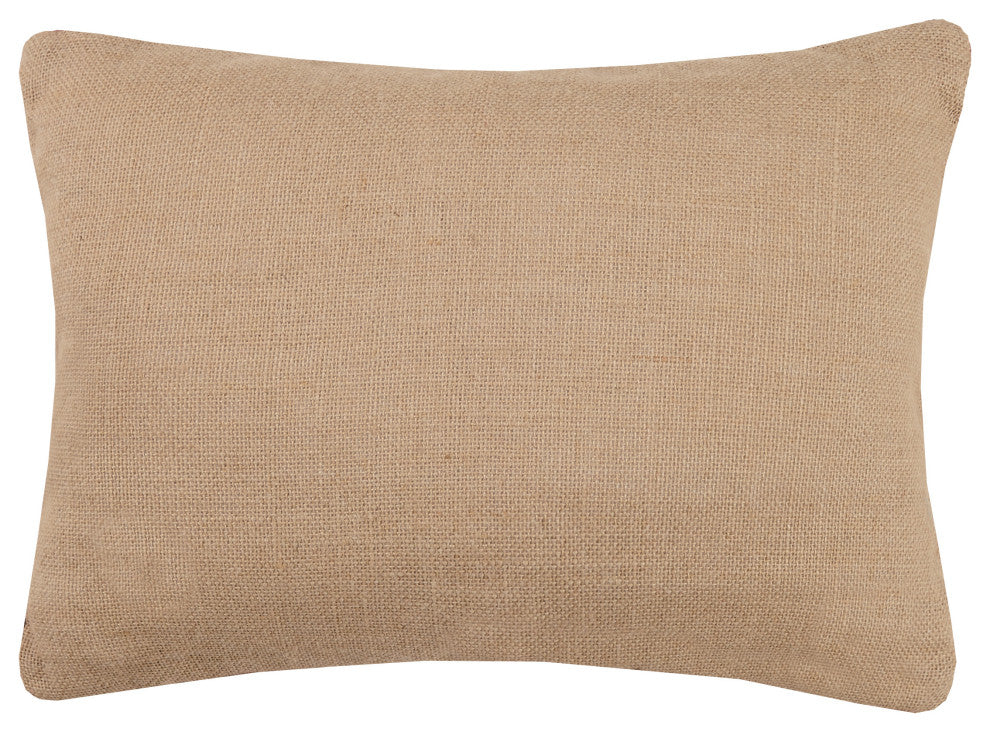 Tree On Truck Burlap Applique Pillow