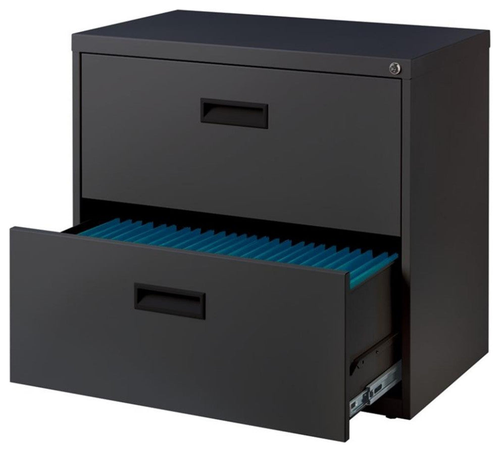 Hirsh 30-inch Width Metal 2 Drawer Home Office Lateral File Cabinet Charcoal