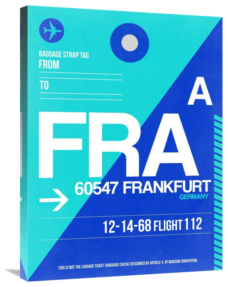 "FRA Frankfurt Luggage Tag 1" Fine Art Print