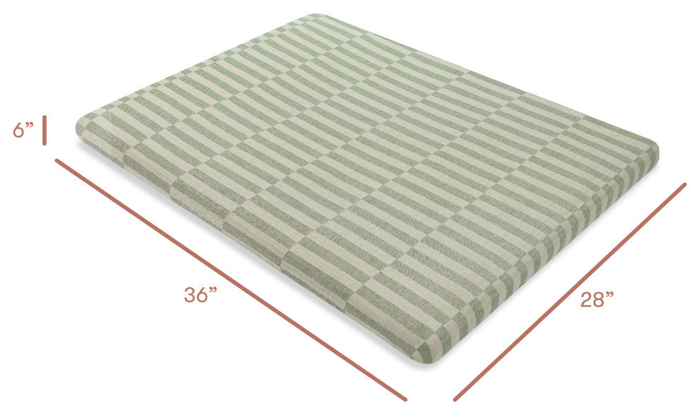 All-Stages Midi Crib Sheet, GOTS Certified Organic Muslin Cotton, Moss Stripe