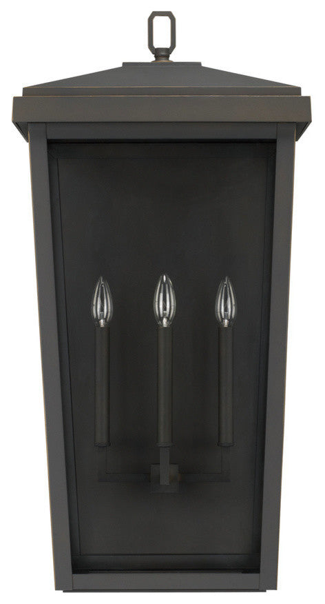 Donnelly 3 Light Outdoor Wall Lantern, Oiled Bronze