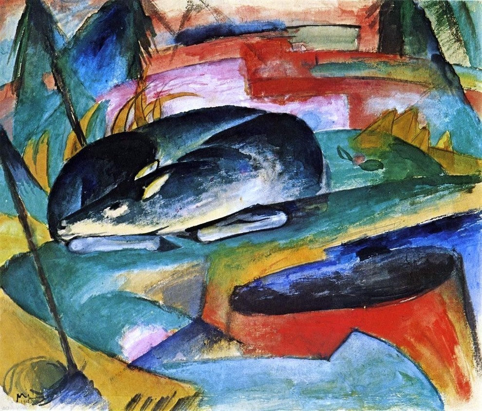 Franz Marc Sleeping Deer - 20" x 25" Premium Canvas Print