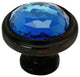 Cosmas 5317ORB-A Oil Rubbed Bronze Cabinet Round Knob, Set of 5, Glass, Blue