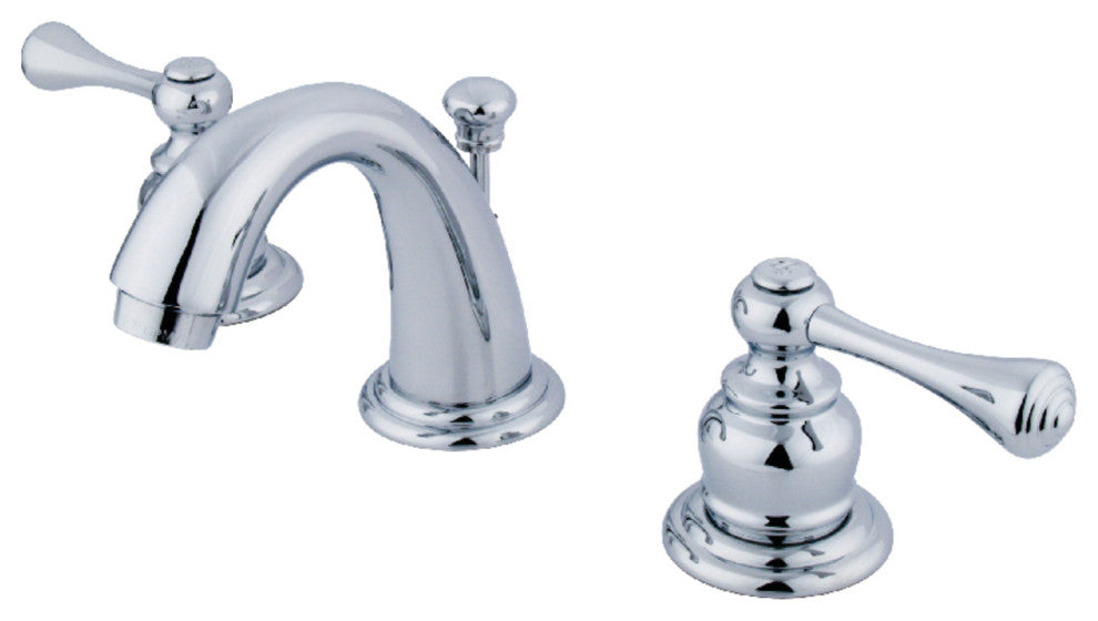 Kingston Brass Widespread Bathroom Faucet With Retail Pop-Up, Polished Chrome