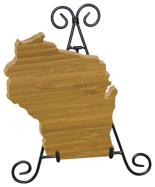 State Shaped Cutting Boards, Brown Richlite, Wisconsin