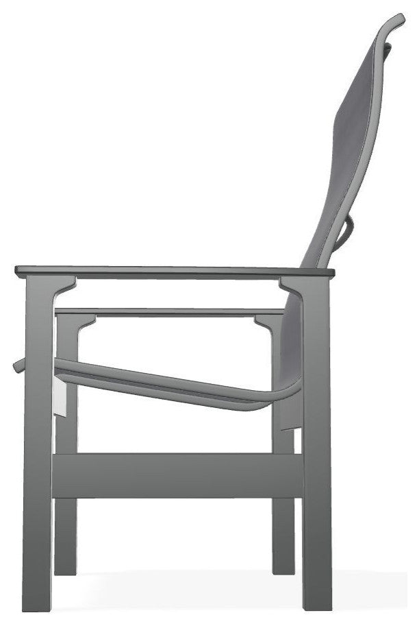 Leeward Sling Outdoor Armchair, Augustine Pewter/Graphite