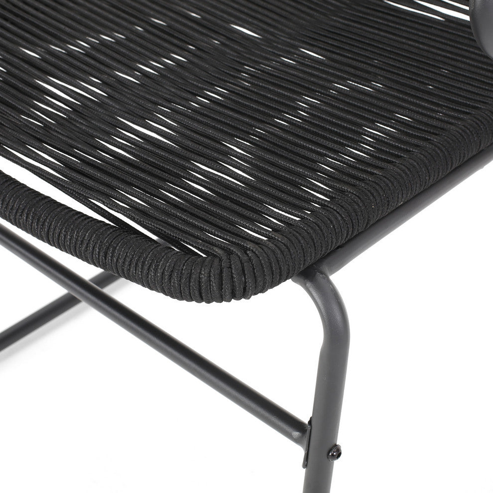 Luca Modern Outdoor Rope Weave Club Chair, Set of 2