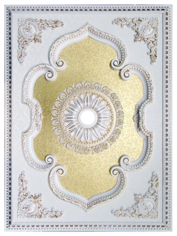 Artistry Lighting, Rectangle 63" x 47" White Ceiling Medallion (ART1216-F1-075)