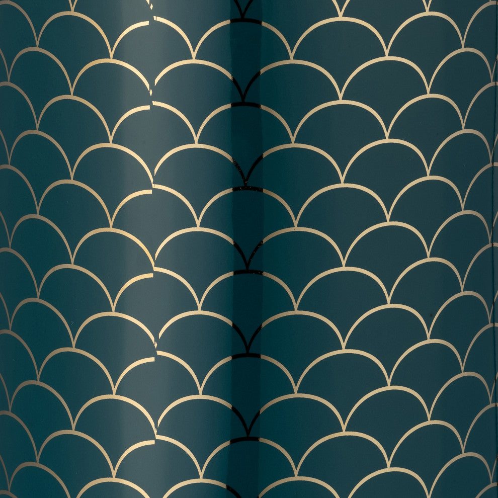 Ceramic 12" Crackle Jar, Lid, Gold