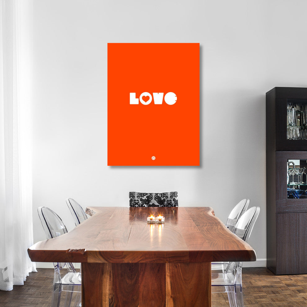 "LOVE Orange" Poster Fine Art Print