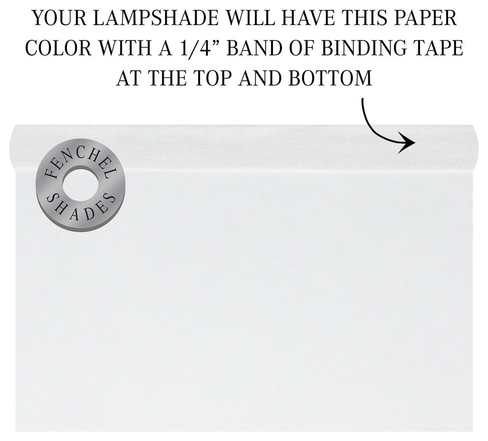 Fenchel Shades, 12"x13"x12" Spider Attachment Drum Lamp Shade, Paper Vellum