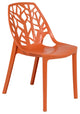 Stackable Plastic Accent Dining Chair for Indoor and Outdoor, Orange