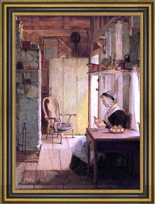 Thomas Hicks Kitchen Interior Framed Premium Canvas Print, 16"x24"