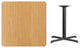 36" Square Natural Laminate Table Top With 30"x30" Table Height Base