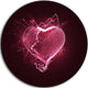 Happy Valentine's Day, Abstract Digital Art Round Wall Art, 38"